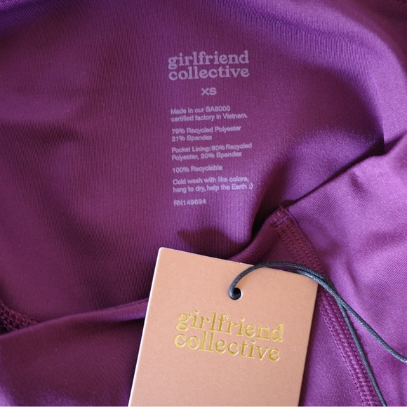 Girlfriend Collective Compressive High-Rise 23.75" Legging Plum Size US XS - Picture 6 of 8